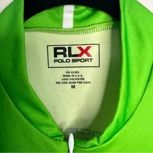 RLX Polo Sport Cycling Jersey M Green Sleeveless Tech Pockets‎ USA Made thumbnail 3