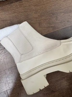 Universal threads target cream white ankle rain boots 7.5 thumbnail 3