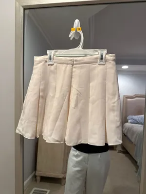 Amanda Uprichard Dixon Pleated Skort in Ivory, Size S thumbnail 3
