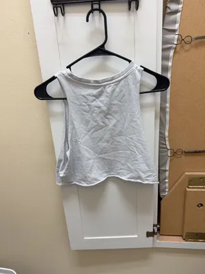 Double Zero White Raw Hem Cropped Tank Top Size Small thumbnail 3
