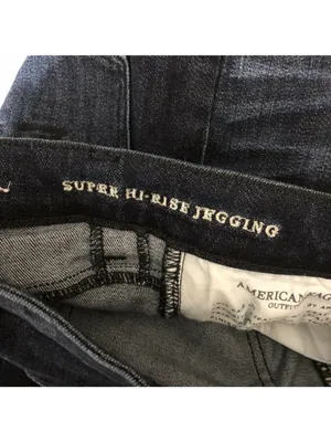 American Eagle Jeans Super Hi-Rise Jegging Dark Wash Next Level Stretch 2 Short thumbnail 4