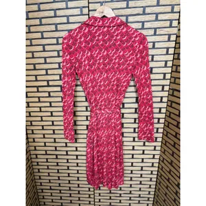 Diane von Furstenberg‎ Red Silk Wrap Dress Size 4 thumbnail 2