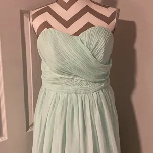 Tevolio women’s strapless chiffon mint green long formal dress size 12 thumbnail 2