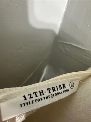 12th Tribe Cream Cropped Wrap Top thumbnail 2