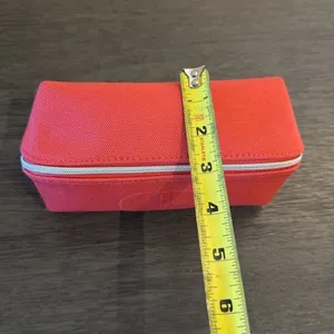 Christian Dior NWOT Coral Canvas Travel Cosmetic Vanity Case Makeup Jewelry Organizer D…‎ thumbnail 7