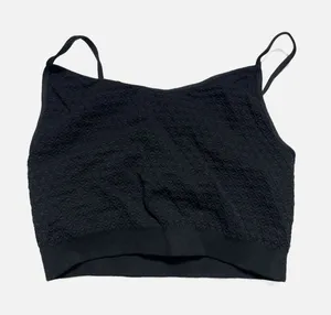 Nikibiki‎ Camisole Top Womens O/S Black Diamond Textured Seamless NS Bralette thumbnail 1