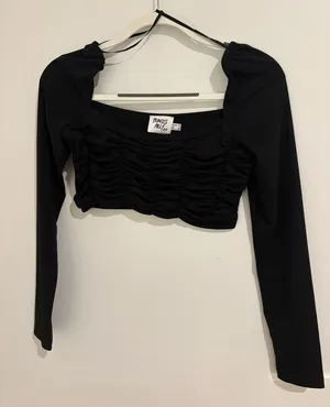 Princess Polly Black Long Sleeve Top thumbnail 1