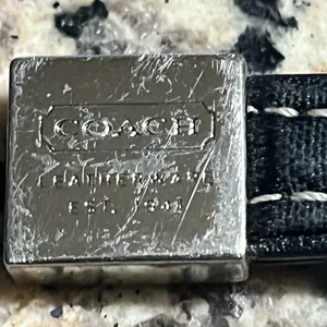 Vintage Coach phone charm/ band Sleek Black & Sliver thumbnail 3