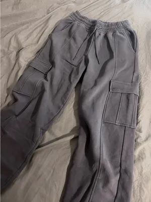 gray athleta cargo sweatpants  thumbnail 1