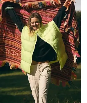 FREE PEOPLE In A Bubble Puffer Vest in Sour Citrus Size Small thumbnail 10