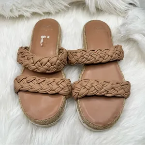 MARC FISHER Jaime Braided Flat Espadrille Slip On Sandals Size 8 thumbnail 1