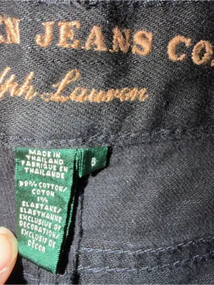 Ralph Lauren women jeans black size 8 5 pocket modern slim thumbnail 3