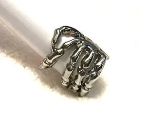 Silver Skeleton hand Ear Cuff thumbnail 1
