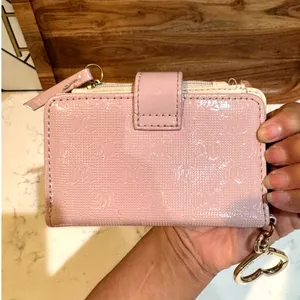 Juicy Couture Simply Perfect tab wallet embossed logo gold-tone heart charm thumbnail 3