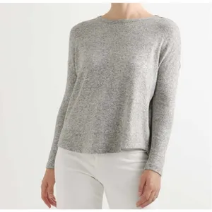✨Quince Brushed Lounge Long Sleeve Marled Grey Sz XL Tee✨ thumbnail 2