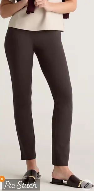 Quince Ultra Stretch Ponte Straight Leg Pants Espresso thumbnail 1