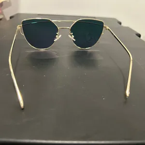 Pink and Gold Aviator Sunglasses with Metal Frames thumbnail 5