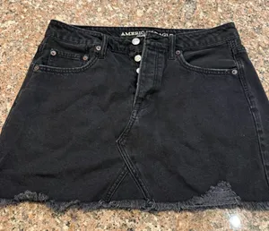 American Eagle Outfitters Charcoal Denim Skirt‎ thumbnail 1