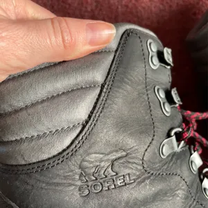 Sorel Conquest Wedge Black Leather Red Lace Up Booties Women Size 8.5 thumbnail 10