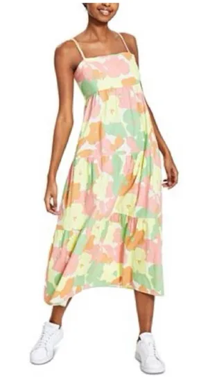 Social Standard By Sanctuary Floral Fiesta Smocked Tiered Midi Multicolor Dress thumbnail 1