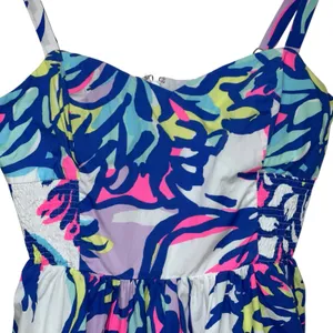 Lilly Pulitzer Christine Sundress‎ Tropical Catwalkin Size 0 Blue Multicolor thumbnail 2
