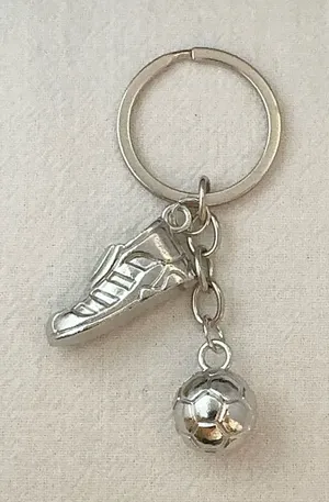 Soccer Shoe Keychain Charm for Men Women Car Keychain Key Ring Bag Charm thumbnail 1