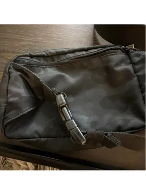 Lululemon large size black camo crossbody bag Good condition- has some faint mar thumbnail 4