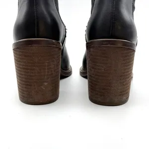 Crown Vintage Pimmy Chelsea Boots 7.5 Black Leather Pointed Toe Block‎ Heel thumbnail 3