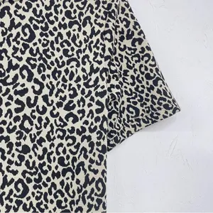 Zara Brown Animal Print Short Sleeve Knee Length Sheath Dress Womens M Leopard thumbnail 4