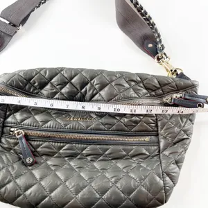 MZ Wallace Small Quilted Leather Crosby Crossbody Sling Bag Gray thumbnail 4