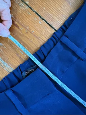 Quince Navy Pleated Dress Pants Trousers‎ size 10 thumbnail 4