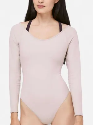 Lululemon Full Freedom Bodysuit Smoky Blush Nulu Low Back Seamless Size 6 thumbnail 1