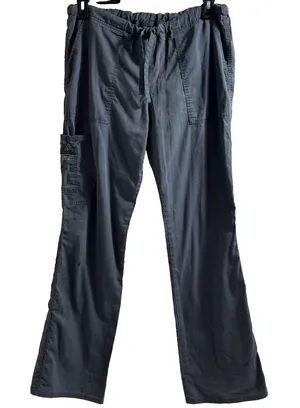 Cherokee Gray Scrub Pants Womens S/CH/P 32" Inseam 30" Elastic Waist Medical thumbnail 1