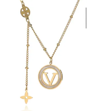 Luxury Signature Classic Gold Pendant Necklace thumbnail 2