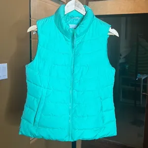 GAP ColdControl Windproof Puffer Vest Mint Green Medium Lightweight Quilted thumbnail 8