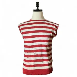 B.yu Made in Italy Fisherman Striped T-Shirt‎ Coastal Sustainable Women's Size L thumbnail 2