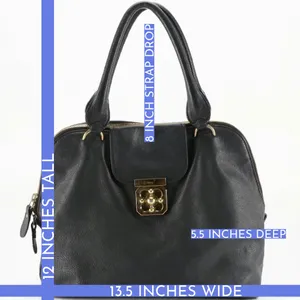 Chloe Black Leather "Elsie" Bowler Style Bag thumbnail 11