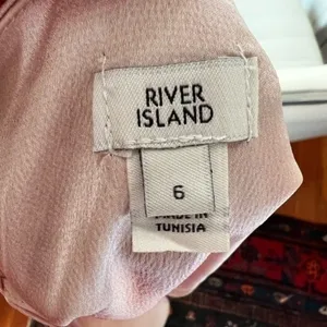 River Island Satin Button Front Cami Top Champagne Size 2 thumbnail 4