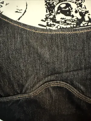 HALARA Black Denim-Inspired Crop Tank thumbnail 7