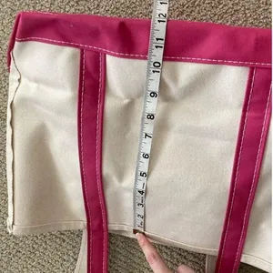 NEW L.L. Bean Boat and Tote Medium Shoulder Bag Long Handles Peony Pink NWOT thumbnail 7