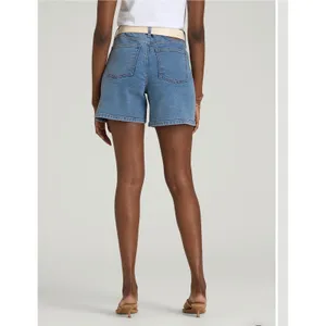 American Tall Women High Waisted Stretch Denim Shorts Normcore Coastal Casual thumbnail 3