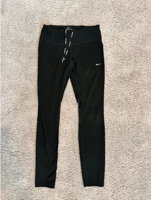 Nike Black Running Leggings Dri-Fit thumbnail 3