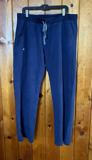 Women’s figs Navy Drawstring nursing pants straight leg pants size XL thumbnail 1