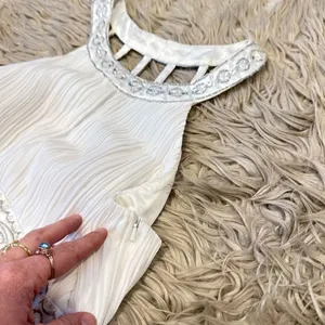 Sue Wong short white beaded dress size 8 thumbnail 6