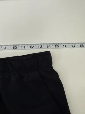 Nike Dri Fit Sweat Shorts Black Logo Waistband Mid-rise Athleisure thumbnail 7