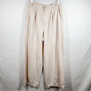 Madewell Sand Khaki Light Academia The Harlow Wide Leg‎ Trouser Pants thumbnail 2