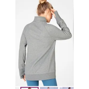 Fabletics Gray‎ Mock Neck Long Sleeve Sweatshirt Pullover Top XL thumbnail 2