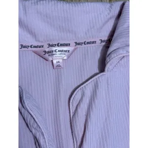 Juicy Couture Sleepwear Womens 2X Pink‎ Ribbed Rhinestone Button Pajama Top thumbnail 3