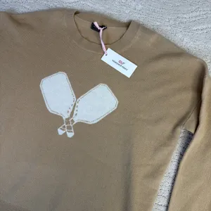 Women's NEW Vineyard Vines Pickleball 100% Cashmere Sweater Camel Preppy $348‎ thumbnail 1