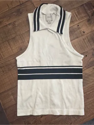 ANTHRO | Maeve Ribbed Polo Tank thumbnail 2